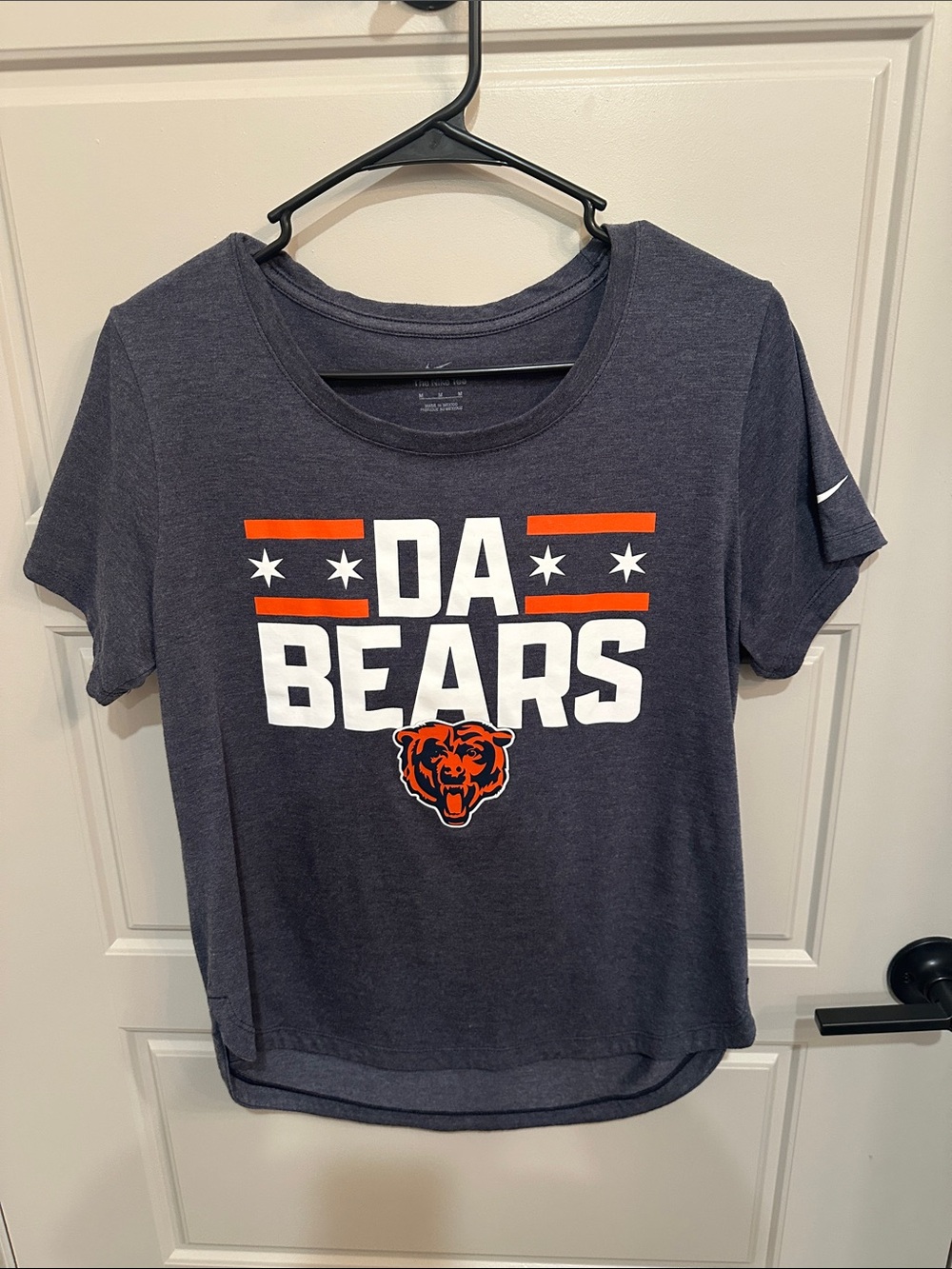 Nike Navy 'DA BEARS' Short Sleeve Tee with Orange & White Graphics